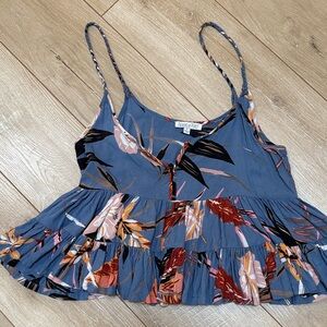 Patrons of Peace Floral Camisole in Blue and Pink